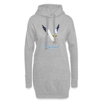 Lachmöwe Helgoland - Hoodie-Kleid - Grau meliert - Vorne