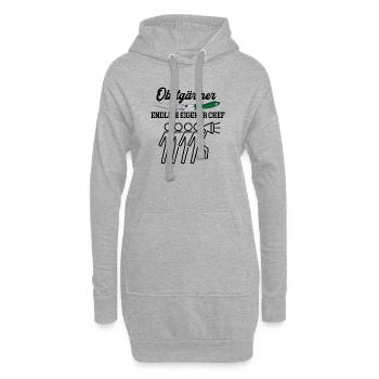 Obstgärtner Chef Selbstständigkeit Firma Gründen - Hoodie-Kleid - Grau meliert - Vorne