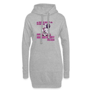 Töpfchen Astronaut Windelfrei Geschenk Kind Windel - Hoodie-Kleid - Grau meliert - Vorne