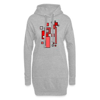 Building Blocks Architecture Pattern 2 - Hoodie Dress - heather grey - Front