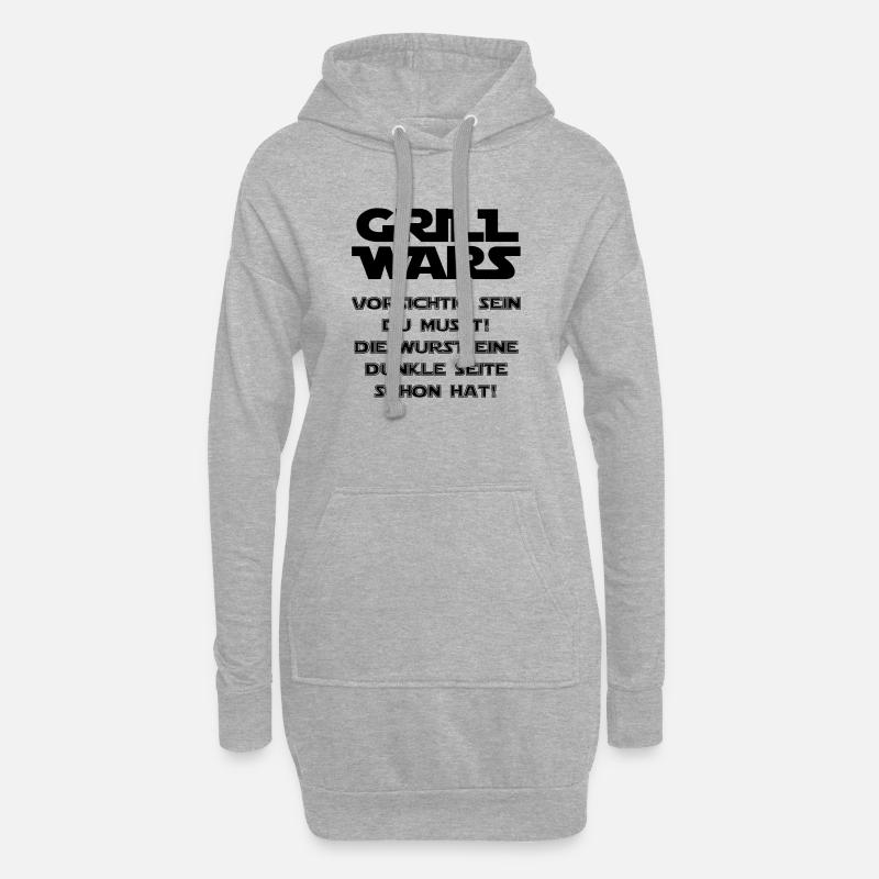Grill Wars - Hoodie-Kleid - Grau meliert