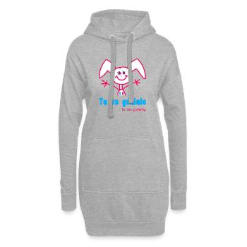 Du bist genial auf Französisch - Hoodie-Kleid - Grau meliert - Vorne