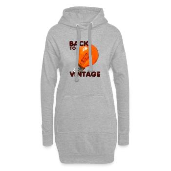 Back to Vintage Glühlampe - Hoodie-Kleid - Grau meliert - Vorne