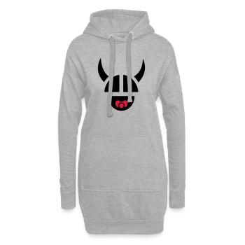 Wikingerkind - Hoodie-Kleid - Grau meliert - Vorne