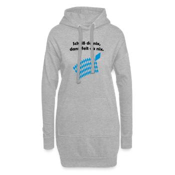 Bayerisches Scheiß da nix Design - Hoodie-Kleid - Grau meliert - Vorne