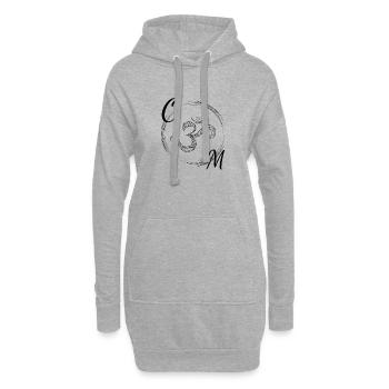 OM - Sweat-shirt à capuche long Femme - gris chiné - Devant