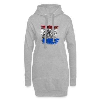 Windmill Vista des Pays-Bas - Sweat-shirt à capuche long Femme - gris chiné - Devant