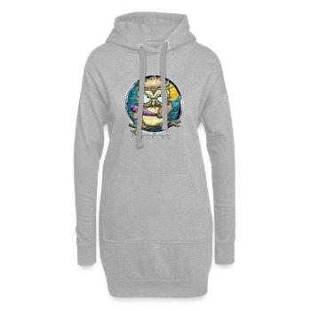 Bis einer Eult! - Hoodie-Kleid - Grau meliert - Vorne