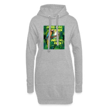 Ja ich habe einen Vogel und was für einen ! - Hoodie-Kleid - Grau meliert - Vorne