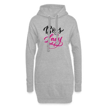 Lady Bos-s - Hoodie Dress - heather grey - Front