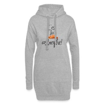 C'est la catastrophe, les chats sont très joueurs. - Sweat-shirt à capuche long Femme - gris chiné - Devant