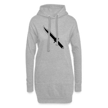 Überleben des Messers - Hoodie-Kleid - Grau meliert - Vorne