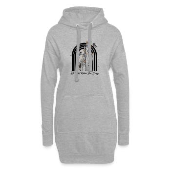 Orange Scatter Abstract - Hoodie Dress - heather grey - Front
