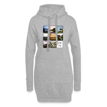Iceland Travel - Hoodie-Kleid - Grau meliert - Vorne