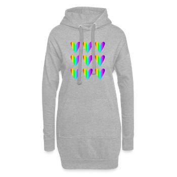 PAPA. VATERTAG. ALLES GUTE ZUM GEBURTSTAG, PAPA. HERZ - Hoodie-Kleid - Grau meliert - Vorne
