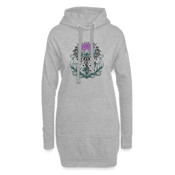 Distel lila Thistle - Hoodie-Kleid - Grau meliert - Vorne