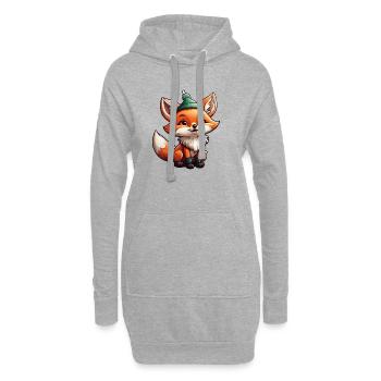 Fuchs - Hoodie-Kleid - Grau meliert - Vorne