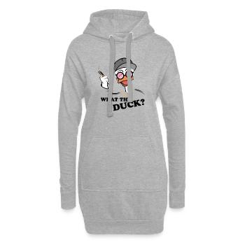 Qu’est-ce que le canard drôle canard gangster dictons drôles - Sweat-shirt à capuche long Femme - gris chiné - Devant