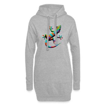 Gecko - Hoodie-Kleid - Grau meliert - Vorne