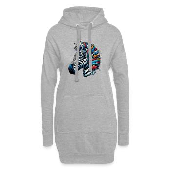 Zebra - Hoodie-Kleid - Grau meliert - Vorne