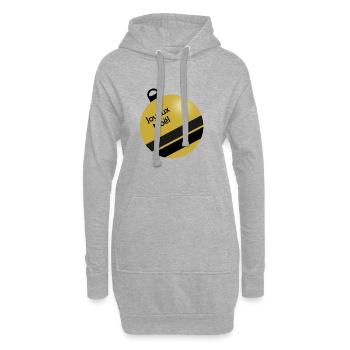 WEIHNACHTEN. FROHE WEIHNACHTEN. FROHE WEIHNACHTEN. NEUJAHRSTAG - Hoodie-Kleid - Grau meliert - Vorne