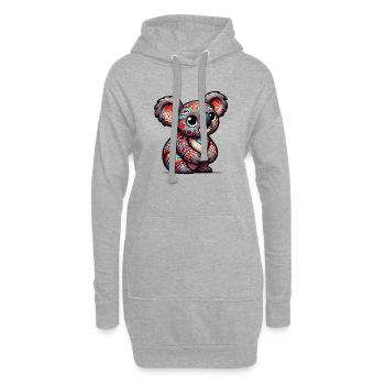 Koala - Hoodie-Kleid - Grau meliert - Vorne