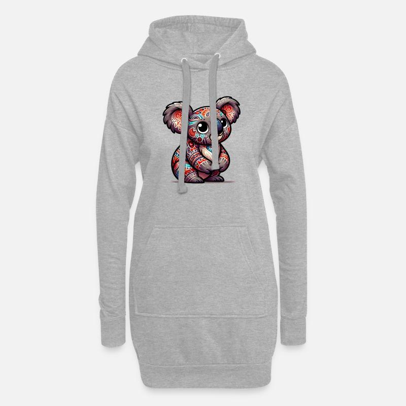 Koala - Hoodie-Kleid - Grau meliert
