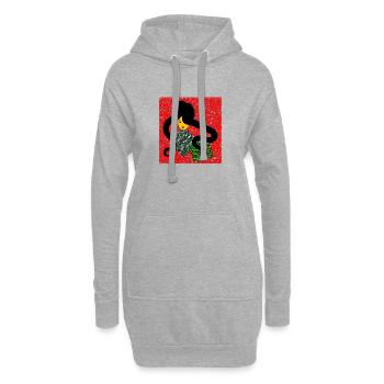 Jahrestag. Jubiläumsdekade. Humor. komisch - Hoodie-Kleid - Grau meliert - Vorne