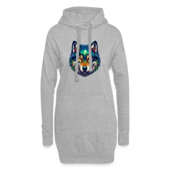 Wolf - Hoodie-Kleid - Grau meliert - Vorne