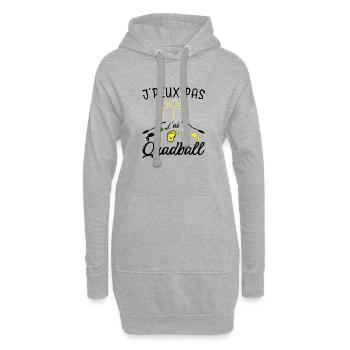 j peux pas j ai Quadball - Sweat-shirt à capuche long Femme - gris chiné - Devant
