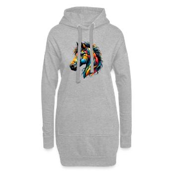 Cheval - Sweat-shirt à capuche long Femme - gris chiné - Devant