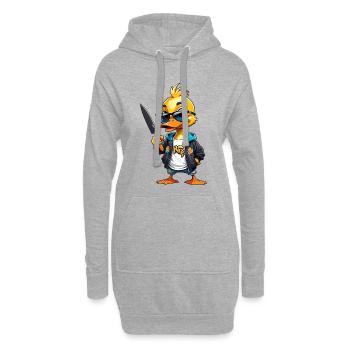 SSW33  Messer Ente mit Hoodie Jacke - Hoodie-Kleid - Grau meliert - Vorne