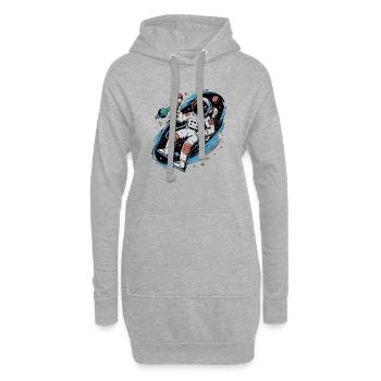Conception spatiale de l’espace des astronautes avec des planètes et - Sweat-shirt à capuche long Femme - gris chiné - Devant