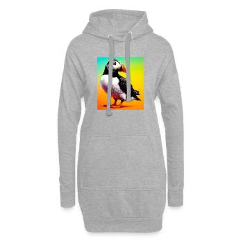 Papageitaucher - Hoodie-Kleid - Grau meliert - Vorne
