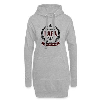 Weltbester Papa – Limitierte Auflage Design - Hoodie-Kleid - Grau meliert - Vorne