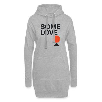 Design minimaliste « Some Love » - Géométrique - Sweat-shirt à capuche long Femme - gris chiné - Devant