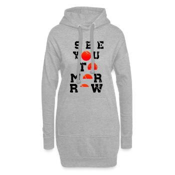See You Tomorrow Inspiration Art Japon - Sweat-shirt à capuche long Femme - gris chiné - Devant