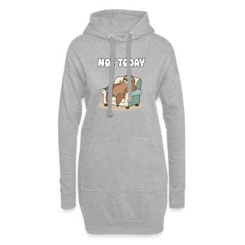 Nicht Heute Faultier Entspannung - Hoodie-Kleid - Grau meliert - Vorne