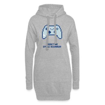 Lasset die Spiele beginnen - Hoodie-Kleid - Grau meliert - Vorne