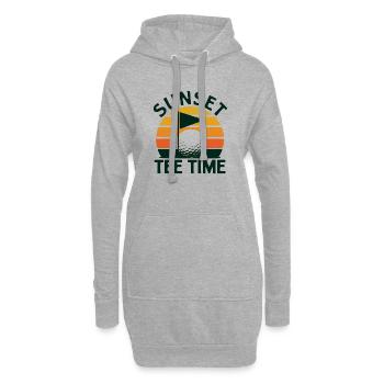 Golf Golfen Retro - Hoodie-Kleid - Grau meliert - Vorne