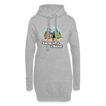 Camp Like a Beast - Hoodie-Kleid - Grau meliert - Vorne