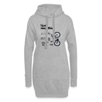 I just need this  - Hoodie-Kleid - Grau meliert - Vorne