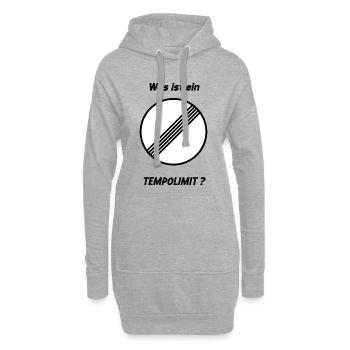 Qu’est-ce qu’une limite de vitesse ? - Sweat-shirt à capuche long Femme - gris chiné - Devant