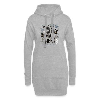 On est tous en colère ici - Citation drôle d’Alice - Sweat-shirt à capuche long Femme - gris chiné - Devant