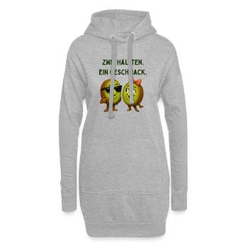 Deux moitiés d’un goût de kiwi - Sweat-shirt à capuche long Femme - gris chiné - Devant