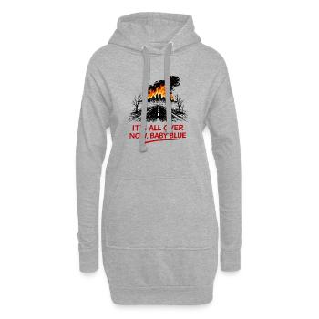 Flammes au-dessus de l’avenue de la rue - Sweat-shirt à capuche long Femme - gris chiné - Devant