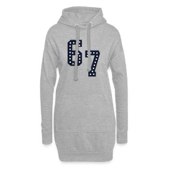 Number Lights 67 - Hoodie-Kleid - Grau meliert - Vorne