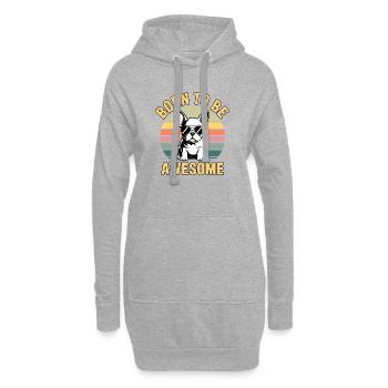 Geboren, um ein großartiger französischer Bulldogge zu sein - Hoodie-Kleid - Grau meliert - Vorne