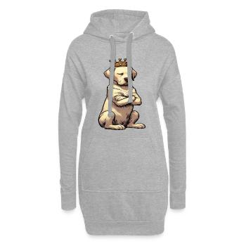 Labrador Labrador propriétaire Labrador lover - Sweat-shirt à capuche long Femme - gris chiné - Devant