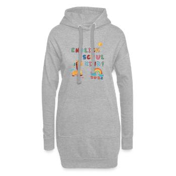 Endlich Schulkind 2026  - Hoodie-Kleid - Grau meliert - Vorne